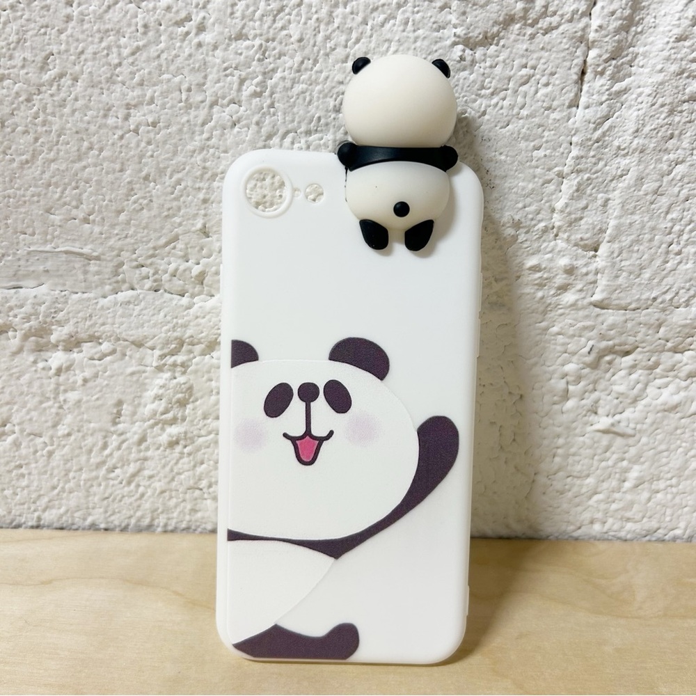 3D Panda Phone Case for iPhone 7, iPhone 8, SE (2020) Soft TPU Silicone NEW